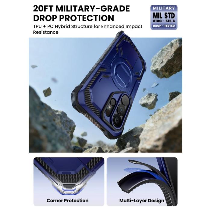 Bild 6, Supcase Supcase Galaxy S26 Ultra Skal MagSafe Iblsn ArmorBox Clip Cobalt - Teknikhallen.se