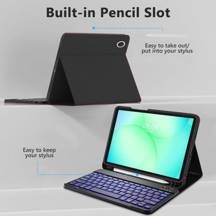 Bild 4, Tech-Protect Tech-Protect Galaxy Tab A11 Plus/A9 Plus Fodral SC Tangentbord Svart - Teknikhallen.se