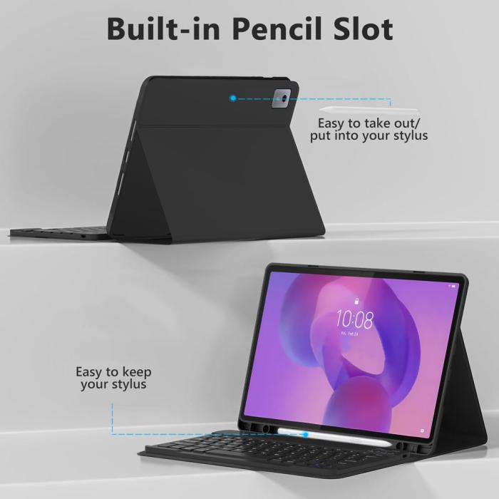 Bild 4, Tech-Protect Tech-Protect Lenovo Idea Tab Plus Fodral SC Tangentbord Svart - Teknikhallen.se