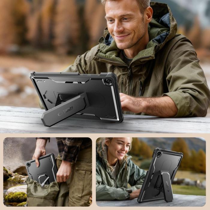 Bild 2, Tech-Protect Tech-Protect Galaxy Tab A11 Plus/A9 Plus 2-SET Skal Kevlar Pro Svart - Teknikhallen.se