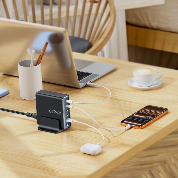 Bild 6, Tech-Protect Tech-Protect 160W Laddstation USB-C / USB-A Svart - Teknikhallen.se