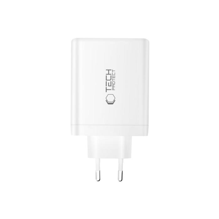 Bild 3, Tech-Protect Tech-Protect 140W Väggladdare PD QC3.0 USB-C/USB-A Vit - Teknikhallen.se