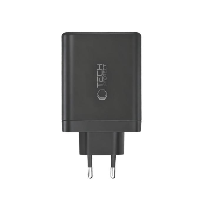 Bild 4, Tech-Protect Tech-Protect 140W Väggladdare PD QC3.0 USB-C/USB-A Svart - Teknikhallen.se