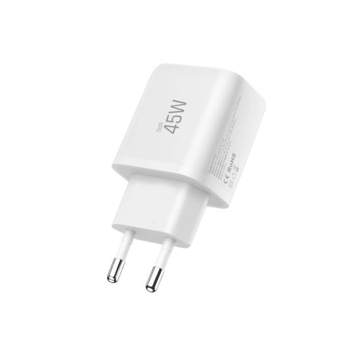 Bild 5, Tech-Protect Tech-Protect 45W Väggladdare Inkl. Lightning - USB-C Kabel Vit - Teknikhallen.se
