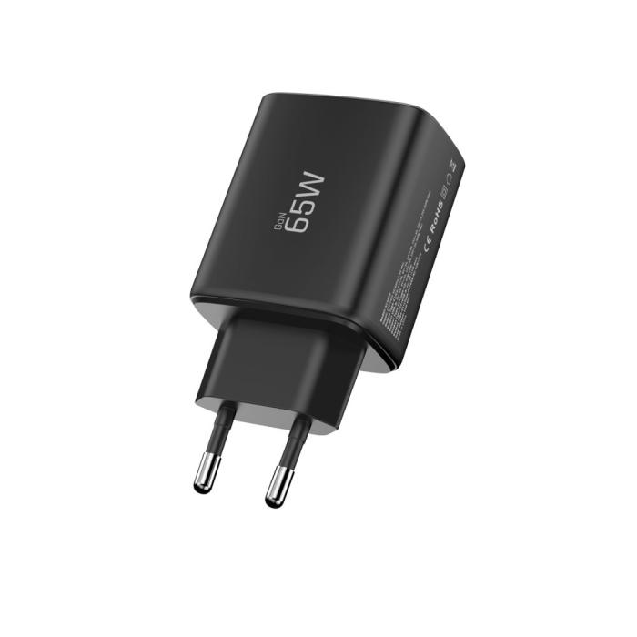 Bild 4, Tech-Protect Tech-Protect 65W Väggladdare PD QC3.0 USB-C / USB-A Svart - Teknikhallen.se