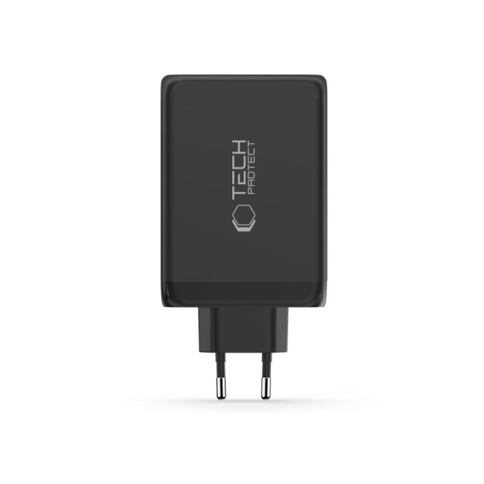 Bild 3, Tech-Protect Tech-Protect 240W Väggladdare PD QC3.0 USB-C / USB-A Svart - Teknikhallen.se