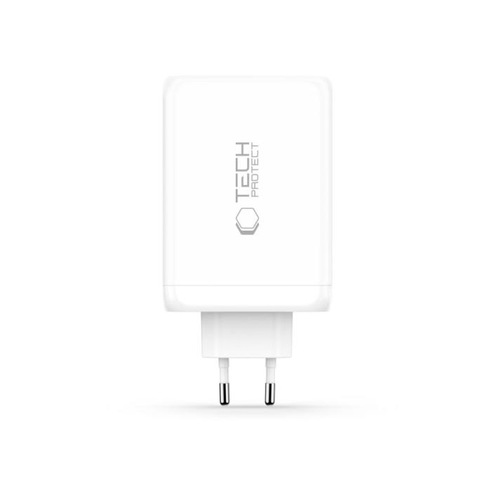 Bild 3, Tech-Protect Tech-Protect 240W Väggladdare PD QC3.0 USB-C / USB-A Vit - Teknikhallen.se