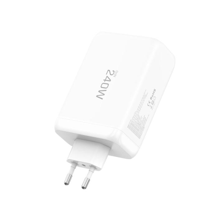 Bild 4, Tech-Protect Tech-Protect 240W Väggladdare PD QC3.0 USB-C / USB-A Vit - Teknikhallen.se