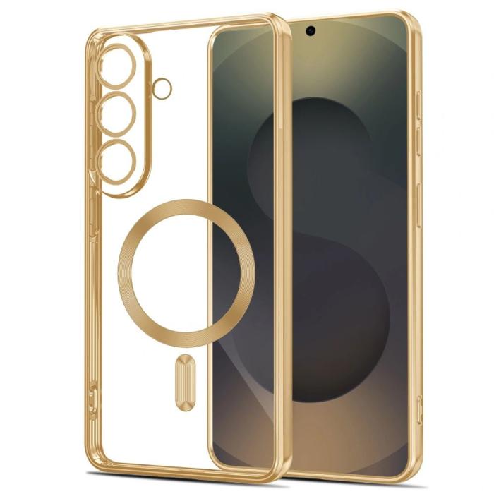 Bild 3, Tech-Protect Tech-Protect Galaxy S26 Plus Skal MagSafe MagFlex Shiny Gold - Teknikhallen.se