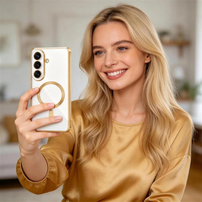 Bild 5, Tech-Protect Tech-Protect Galaxy S26 Plus Skal MagSafe MagFlex Shiny Gold - Teknikhallen.se