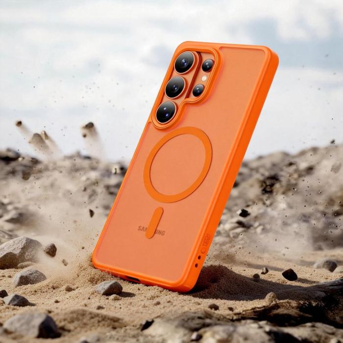 Bild 6, Tech-Protect Tech-Protect Galaxy S26 Ultra Skal MagSafe MagMat Orange - Teknikhallen.se