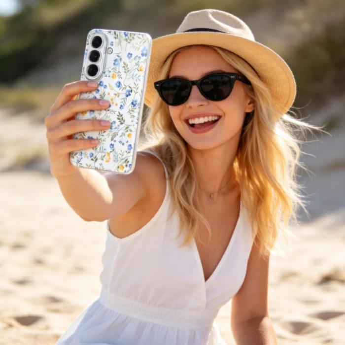 Bild 4, Tech-Protect Tech-Protect Samsung Galaxy A57 5G Skal FlexAir Spring Flowers - Teknikhallen.se