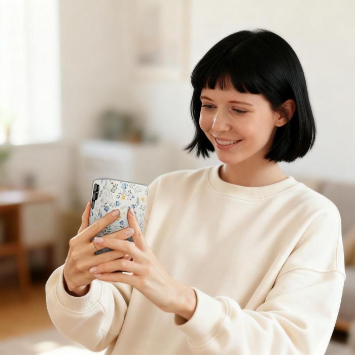 Bild 6, Tech-Protect Tech-Protect Galaxy A57 5G Fodral Läder Spring Flowers - Teknikhallen.se