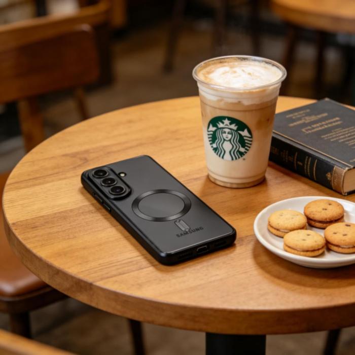 Bild 3, Tech-Protect Tech-Protect Galaxy A37 5G Skal MagSafe MagFlex Shiny Black - Teknikhallen.se