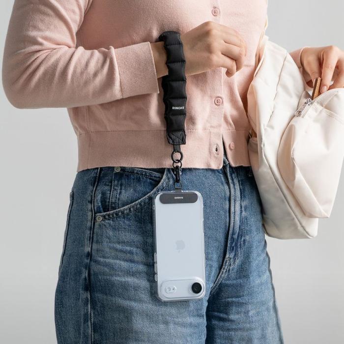 Bild 4, Ringke Ringke Handledsrem Holder & Puffer Hand Strap Svart - Teknikhallen.se