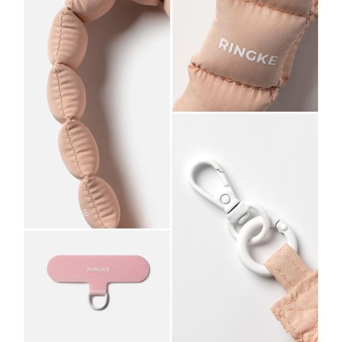 Bild 2, Ringke Ringke Handledsrem Holder & Puffer Hand Strap Floral Pink - Teknikhallen.se