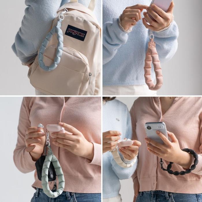 Bild 5, Ringke Ringke Handledsrem Holder & Puffer Hand Strap Floral Pink - Teknikhallen.se