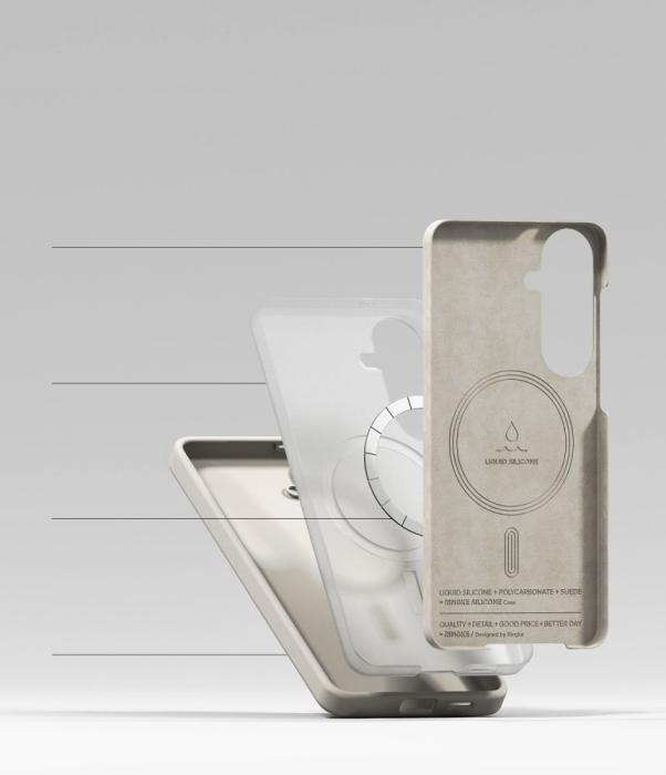 Bild 6, Ringke Ringke Samsung Galaxy S26 Plus Skal MagSafe Silicone Stone - Teknikhallen.se