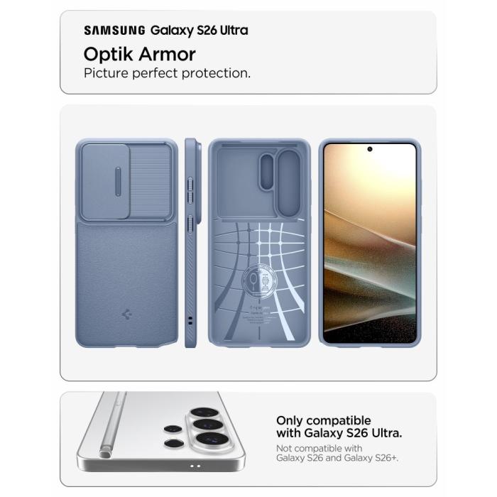 Bild 5, Spigen Spigen Samsung Galaxy S26 Ultra Skal Optik Armor Light Blue - Teknikhallen.se