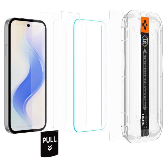 Bild 2, Spigen Spigen Google Pixel 10a 2-PACK Skärmskydd GLAS.tR 