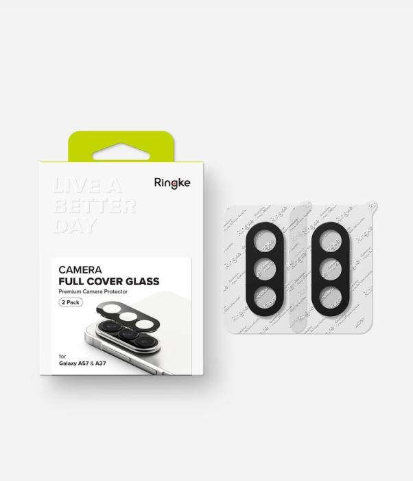 Bild 6, Ringke Ringke Galaxy A57 / A37 2-PACK Linsskydd Härdat Glas Svart - Teknikhallen.se