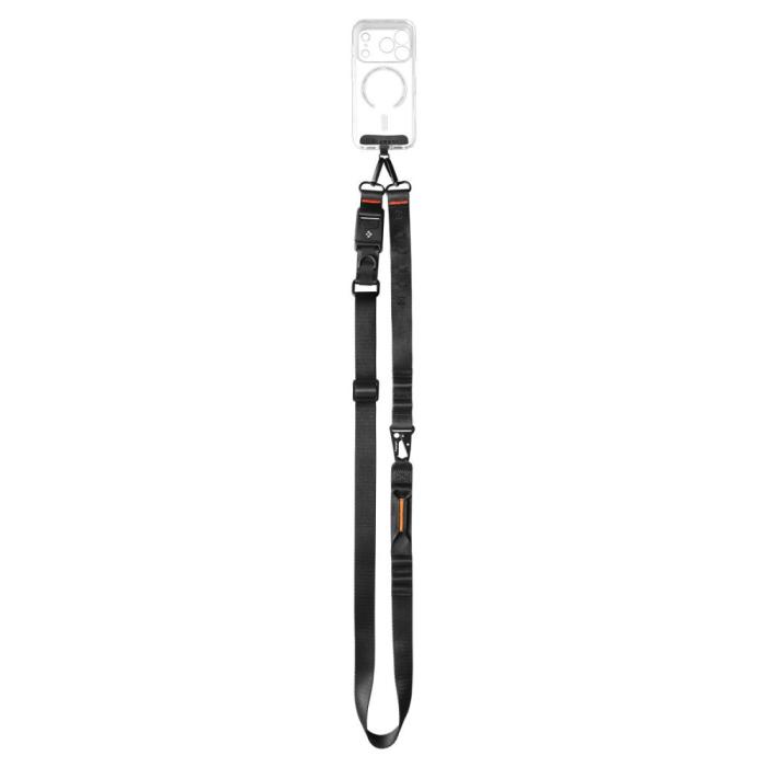 Bild 3, Spigen Spigen Universalt Mobilsnöre Lanyard Strap Crossbody Svart - Teknikhallen.se