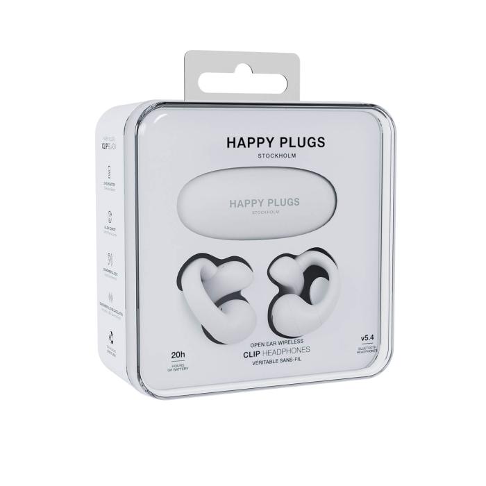 Bild 6, Happy Plugs Happy Plugs In-Ear Hörlurar Clip OWS True-Wireless Vit - Teknikhallen.se