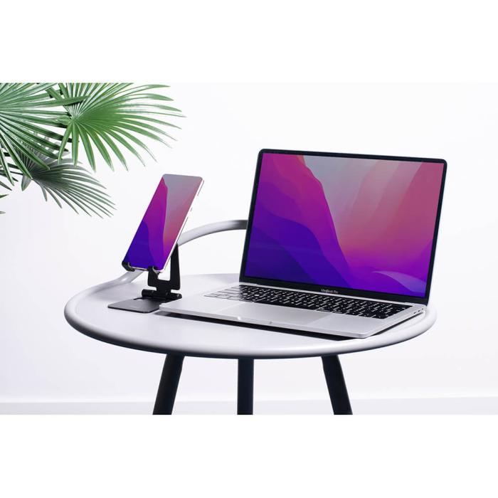 Bild 3, DESIRE2 DESIRE2 Folding Phone Holder Aluminium Svart - Teknikhallen.se