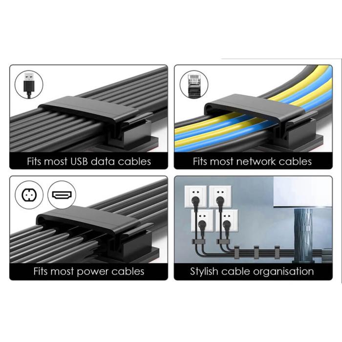 Bild 2, DESIRE2 DESIRE2 Enfold Cable Clips 40-pack Svart - Teknikhallen.se