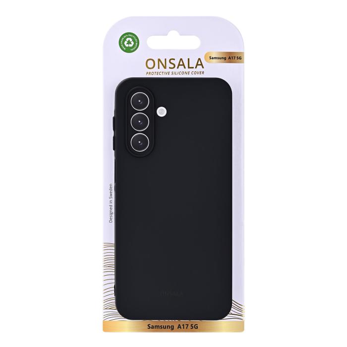 Bild 3, Onsala Onsala Samsung Galaxy A17 5G Mobilskal Med Silikonkänsla Svart - Teknikhallen.se