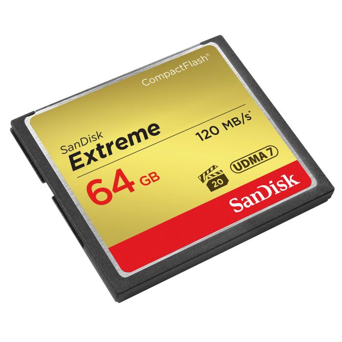 Bild 2, SanDisk SanDisk CF Extreme 64GB 120MB/s Minneskort - Teknikhallen.se