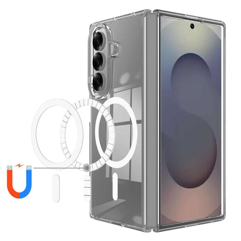  Samsung Galaxy Z Fold 7 Skal MagSafe Hybrid Transparent - Teknikhallen.se