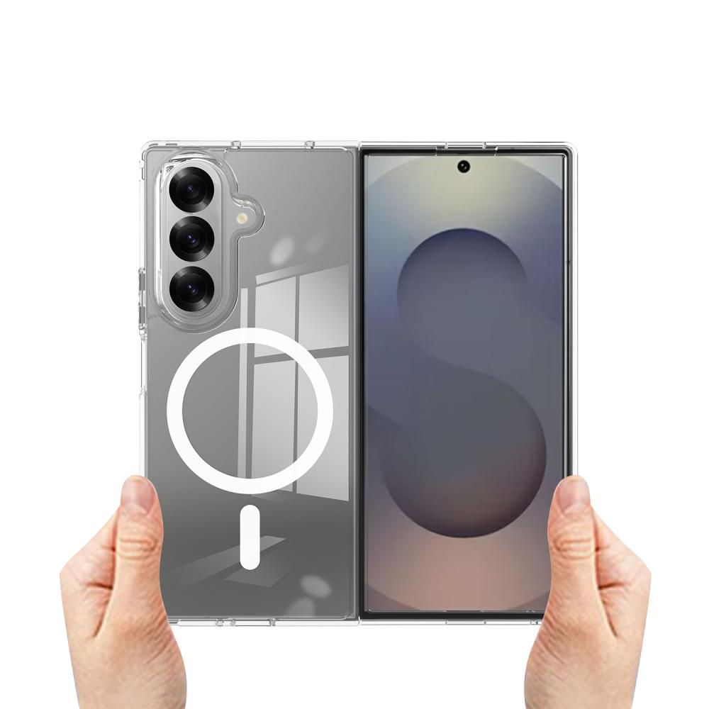  Samsung Galaxy Z Fold 7 Skal MagSafe Hybrid Transparent - Teknikhallen.se