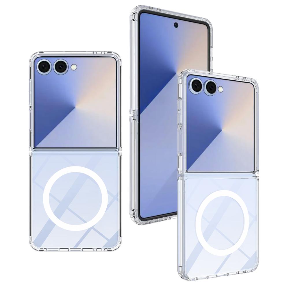  Samsung Galaxy Z Flip 7 Skal MagSafe Hybrid Transparent - Teknikhallen.se