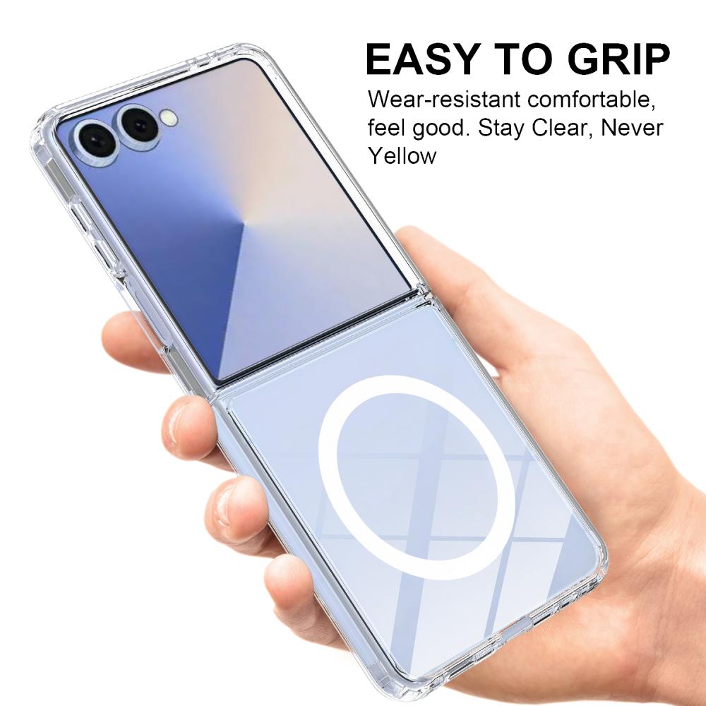  Samsung Galaxy Z Flip 7 Skal MagSafe Hybrid Transparent - Teknikhallen.se