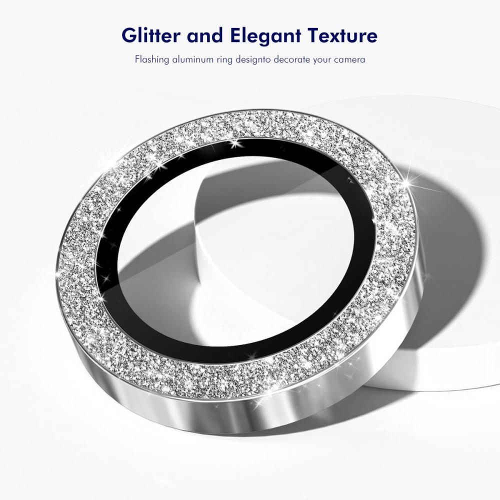 ENKAY ENKAY Samsung Galaxy Z Flip 7 Linsskydd Glitter Silver - Teknikhallen.se