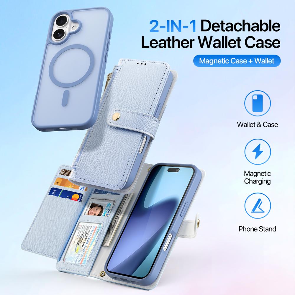 DUX DUCIS DUX DUCIS iPhone 17 2in1 Magnet Fodral Lawa Series Ljus Blå - Teknikhallen.se