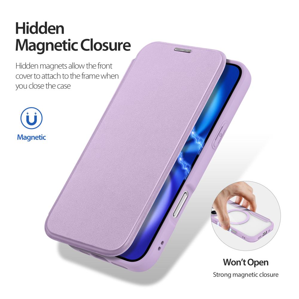 DUX DUCIS DUX DUCIS iPhone 17 Fodral MagSafe Skin X Pro Lila - Teknikhallen.se
