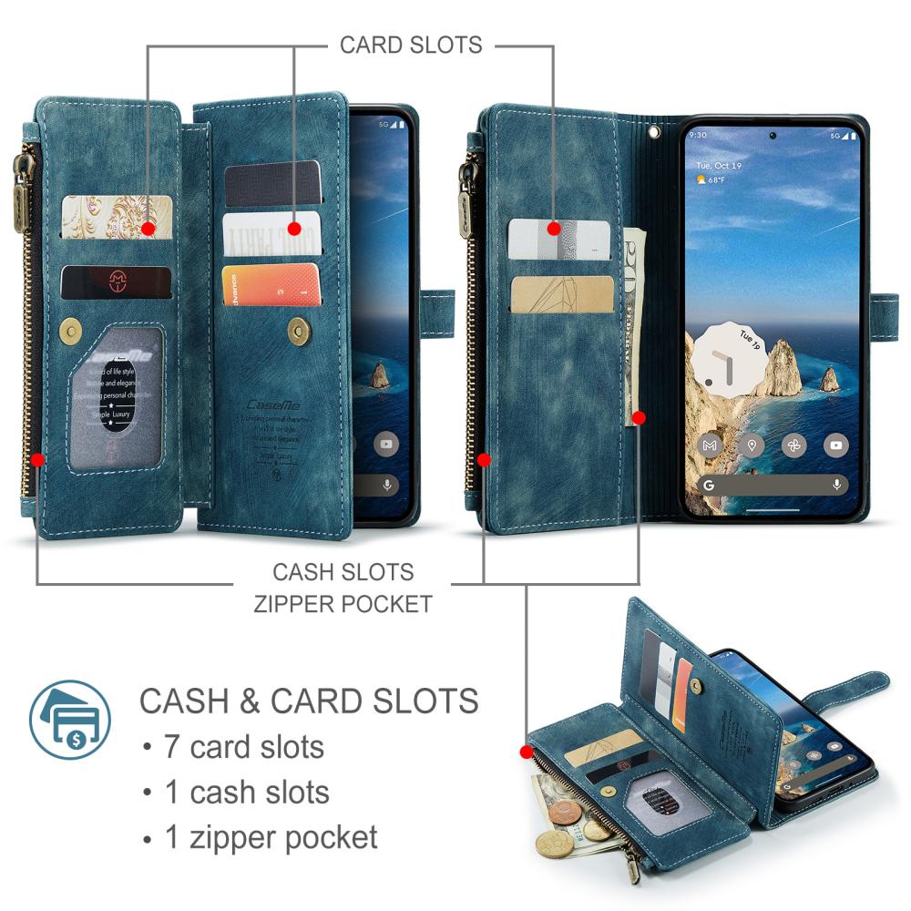 CASEME CASEME Google Pixel 10/10 Pro Fodral Multifunktionell Blå - Teknikhallen.se