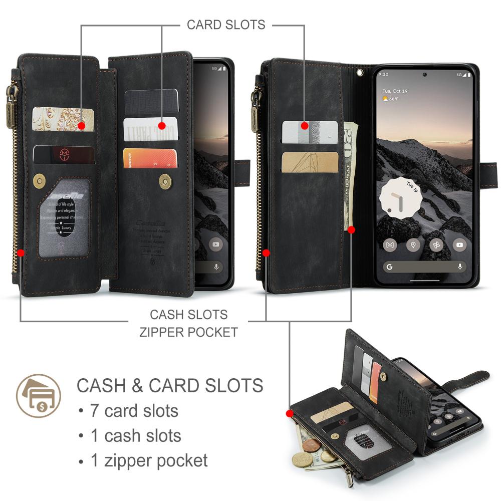 CASEME CASEME Google Pixel 10/10 Pro Fodral Multifunktionell Svart - Teknikhallen.se