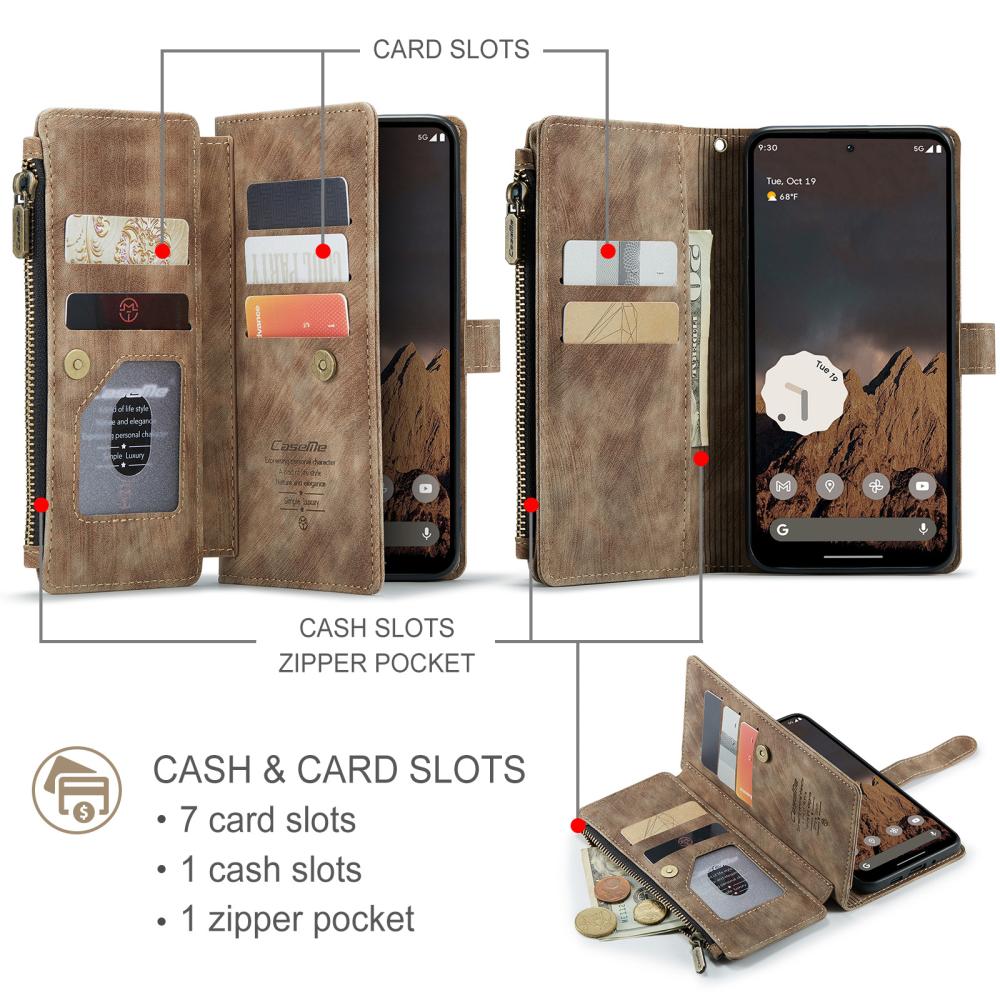 CASEME CASEME Google Pixel 10/10 Pro Fodral Multifunktionell Brun - Teknikhallen.se