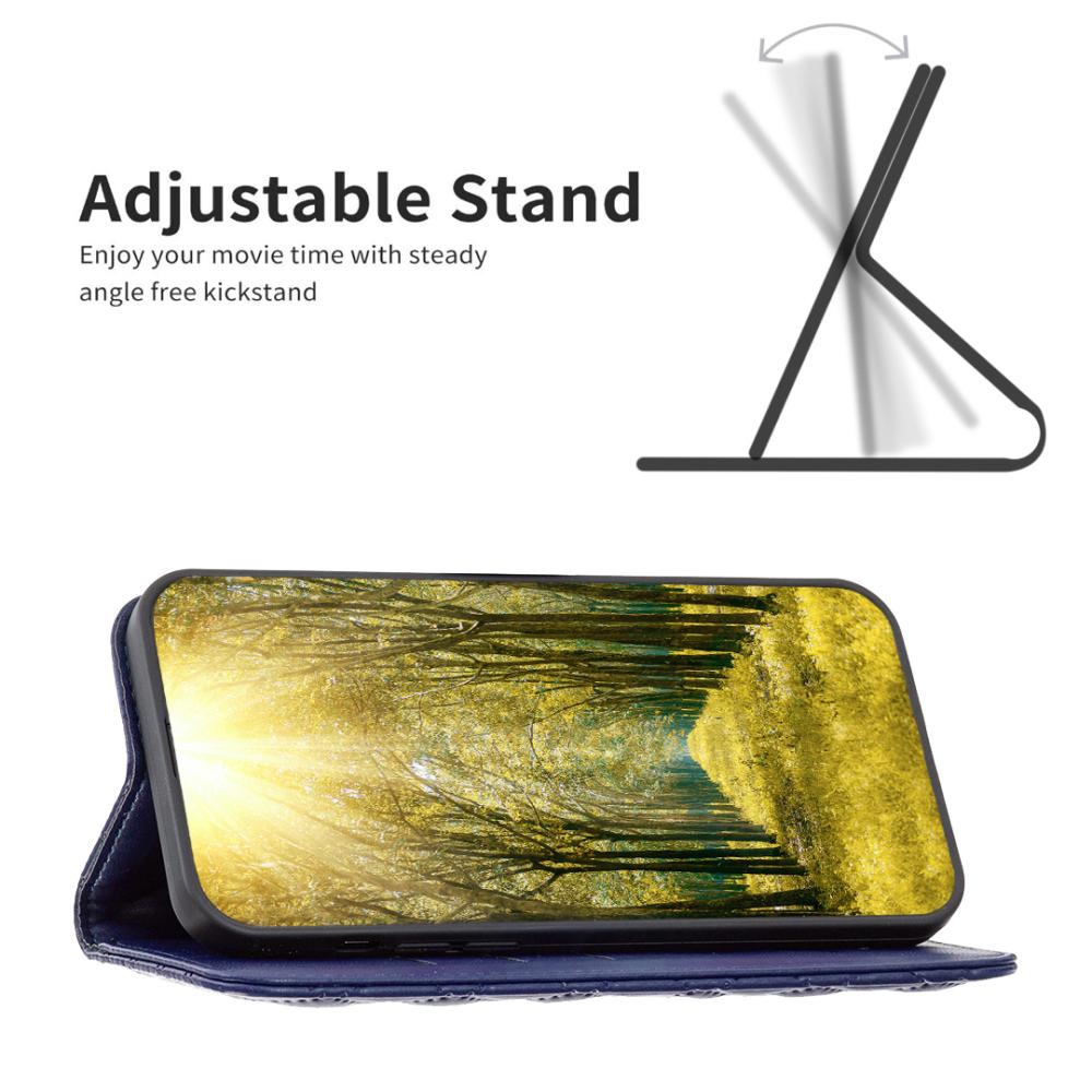 BINFEN BINFEN iPhone 17 Pro Fodral Flip Diamond Läder Blå - Teknikhallen.se