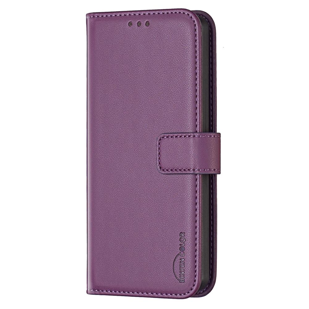 BINFEN BINFEN iPhone 17 Pro Fodral Läder Mörk Lila - Teknikhallen.se