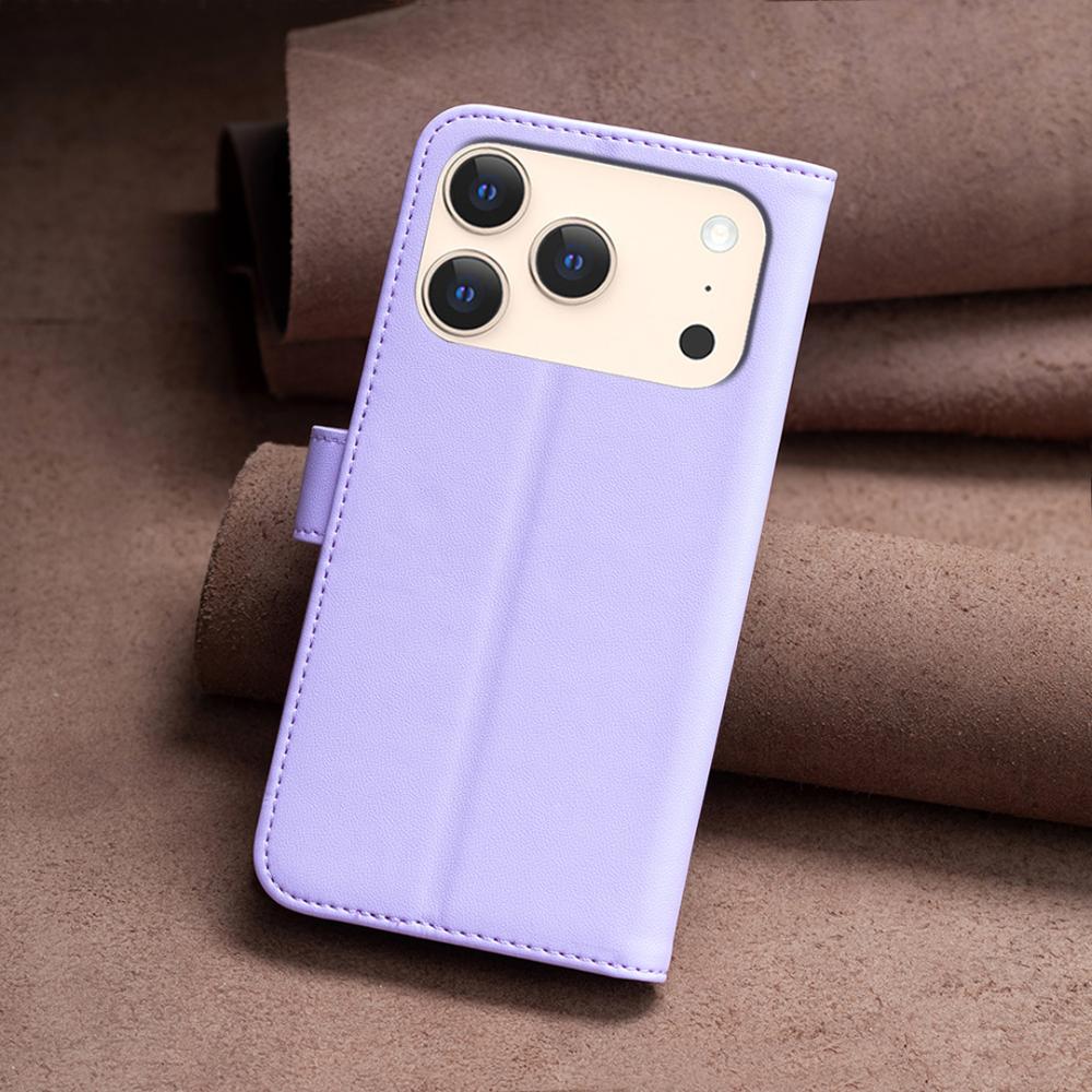 BINFEN BINFEN iPhone 17 Pro Fodral Läder Lila - Teknikhallen.se