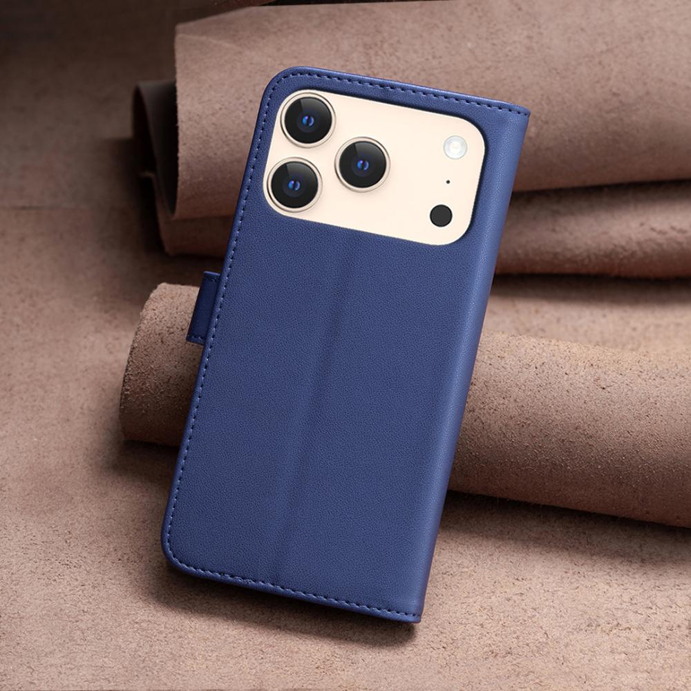 BINFEN BINFEN iPhone 17 Pro Fodral Läder Blå - Teknikhallen.se