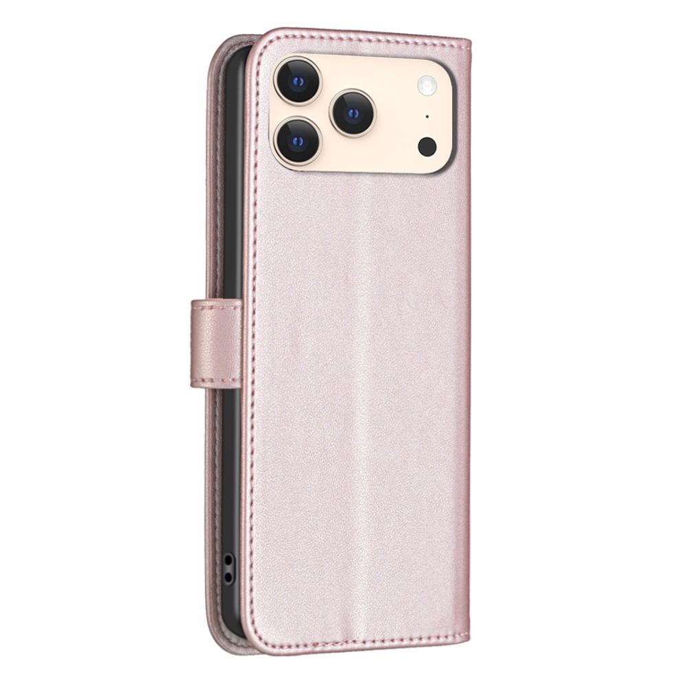 BINFEN BINFEN iPhone 17 Pro Fodral Läder Roséguld - Teknikhallen.se