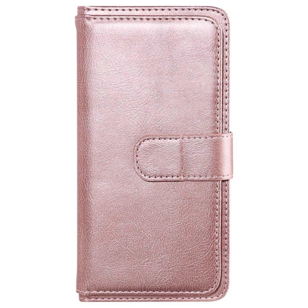  iPhone 17 Pro Fodral Multifunktionellt Läder Roséguld - Teknikhallen.se