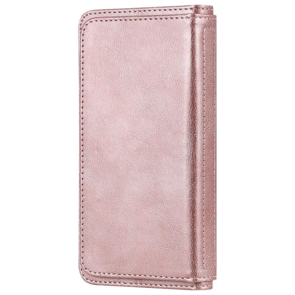  iPhone 17 Pro Fodral Multifunktionellt Läder Roséguld - Teknikhallen.se