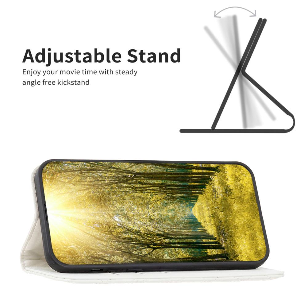 BINFEN BINFEN iPhone 17 Pro Max Fodral Diamond Flip Läder Vit - Teknikhallen.se