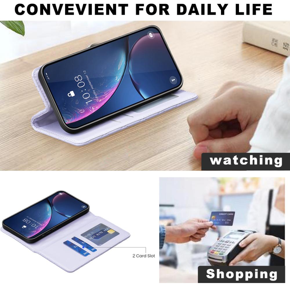 BINFEN BINFEN iPhone 17 Pro Max Fodral Diamond Flip Läder Lila - Teknikhallen.se